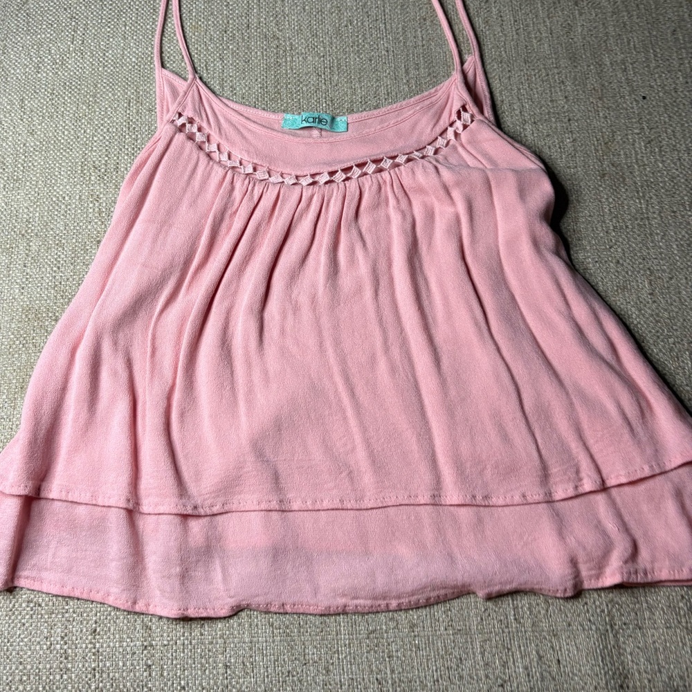 Karlie Pale Pink blush Spaghetti Strap tank top small